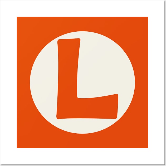 letter l orange Wall Art by persa